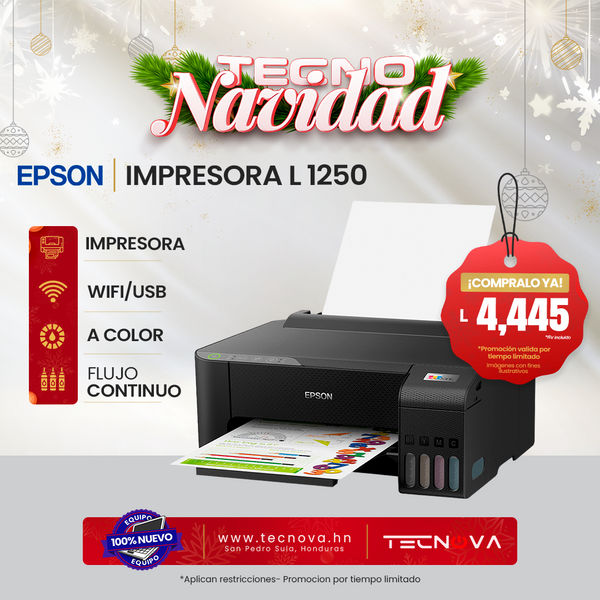 Epson Impresora Inalámbrica EcoTank L1250 (Solo es impresora)