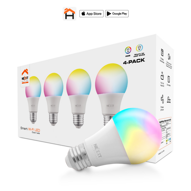 Nexxt Home NHB-C110 Smart LED Bulb RGB Color 110V