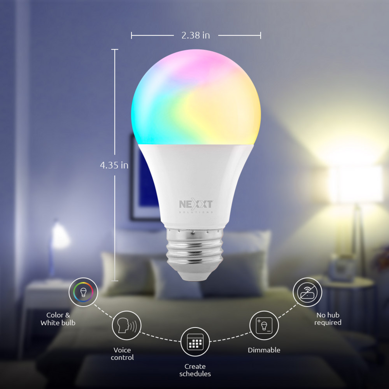 Nexxt Home NHB-C110 Smart LED Bulb RGB Color 110V