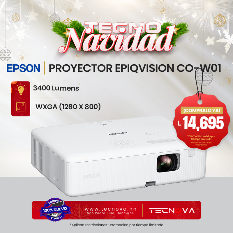 Epson Proyector Ev Flex CO-W01 portable 1280x800 3000 lumenes